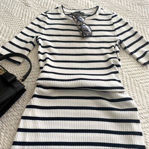 BR | Fitted Striped Sweater Dress (Tall)